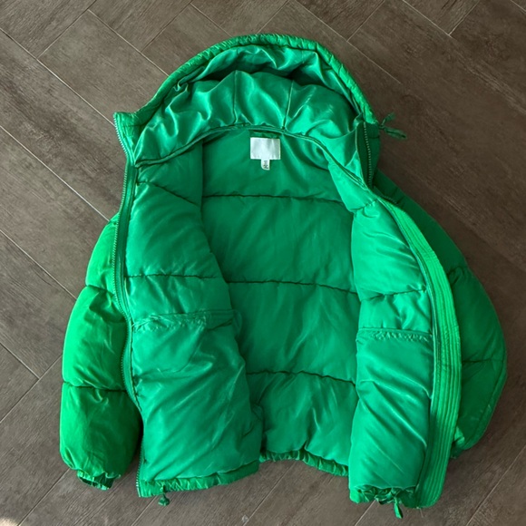 Oversized Streetwear H&M Puff Green Winter Jacket | Small - Picture 7 of 9